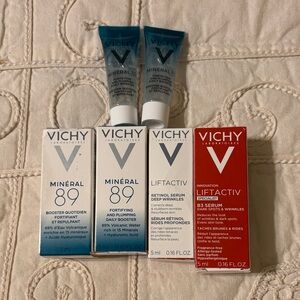 Vichy Minéral 89 and Liftactiv Skincare Set - White, Blue, Red